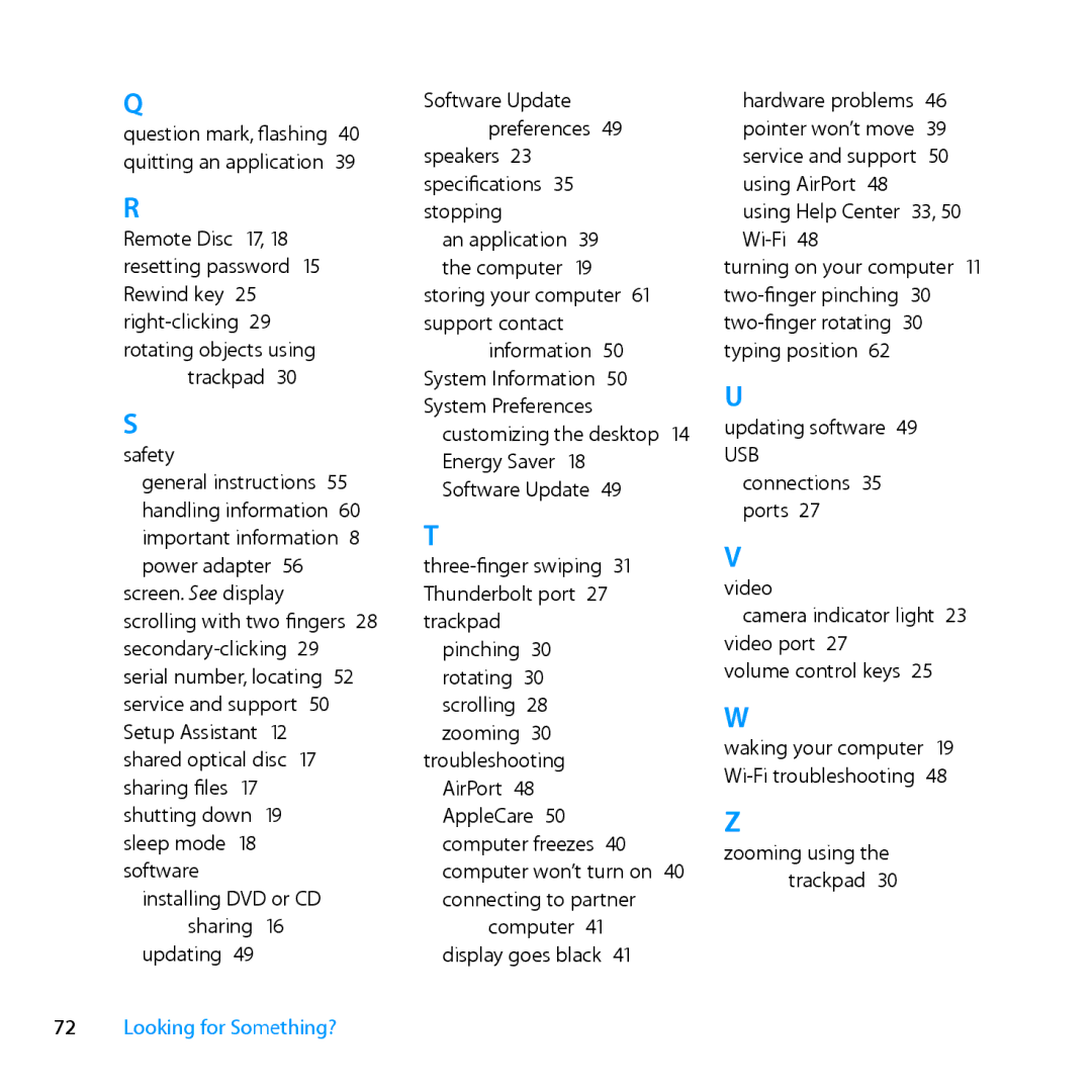 Apple Z0MF manual Updating  